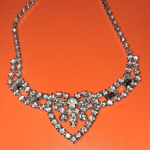 Elegant Silver Crystal Necklace